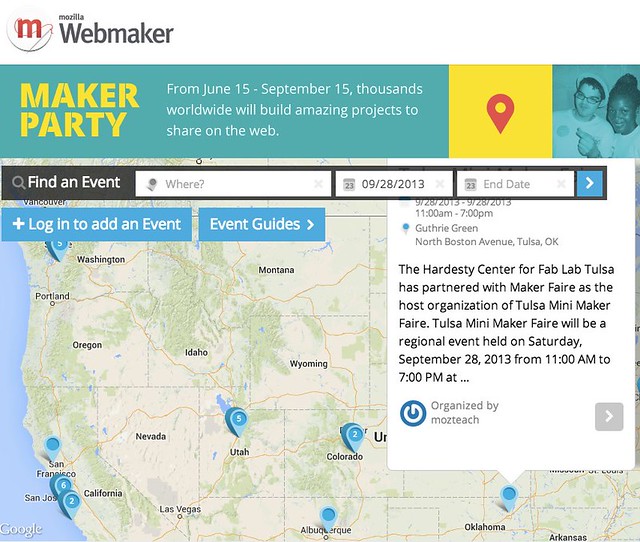 Event Map - Mozilla Webmaker: Tulsa Mini Maker Faire