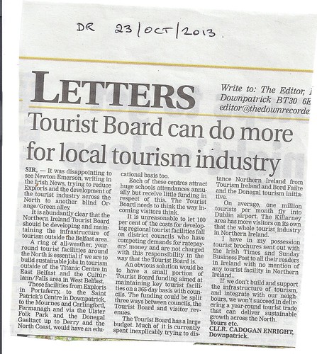 Oct 23 2013 Touist Board and Local tourism industry by CadoganEnright