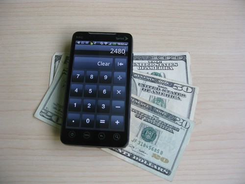 Android Smartphone with Money
