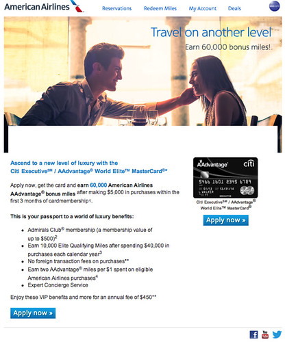 Screenshot of offer from Citi