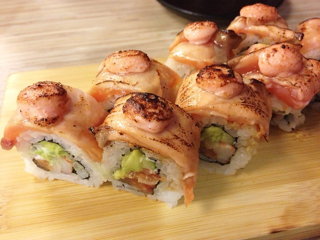 Salmon Aburi Roll, The Sushi Bar
