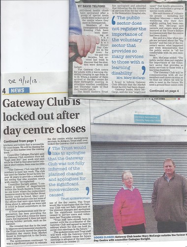 oct 9a 2013 Cadogan Enright seeks new home for Gateway club 'turfed out' by SE Trust