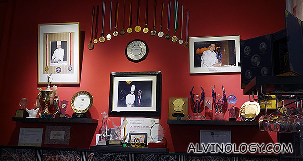 Some of Chef Teo's various award wins and trophies