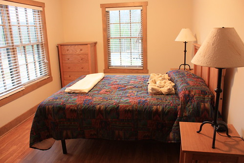 Cabin 35 queen bedroom.