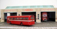 Harrow Weald (modern) bus garage diorama