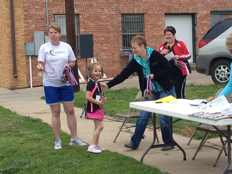 Third place in her age group!