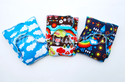 Simple Diaper Co Pre-Flats: Newborn Euro Print 3 Pack