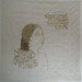 手帕系列No title. 感光樹酯版印於復古手帕Photopolymer on vintage handkerchief. 28 x 28 cm. 2013