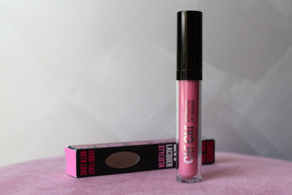 Chi chi stylista dramatic lip lacquer gloss pink from italy with love australian beauty review ausbeautyreview blog blogger aussie pastel bright creamy quality Myer makeup cosmetics aussie swatch long lasting
