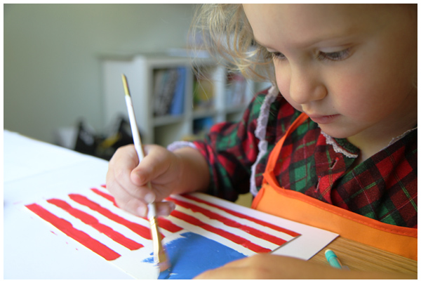 Flag homeschool activity for kids