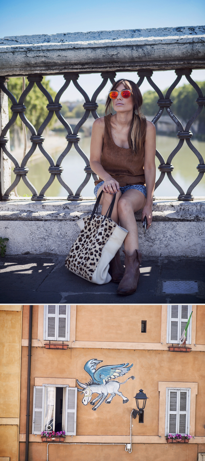 street style barbara crespo holidays cruisse travels italy rome outfit