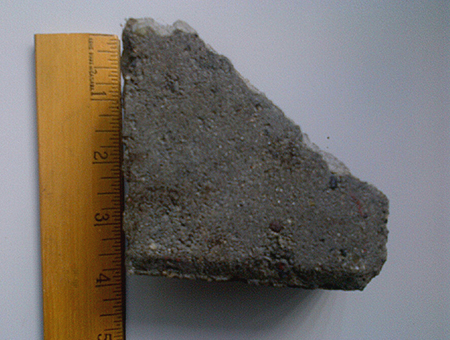 Baseball-sized piece of concrete that was thrown through a window at Reynold secondary. (Photo courtesy of the Saanich Police Department)