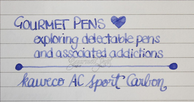 Kaweco AC Sport Carbon Fountain Pen Writing Sample