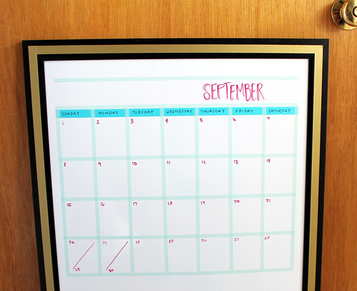 DIY Whiteboard Calendar