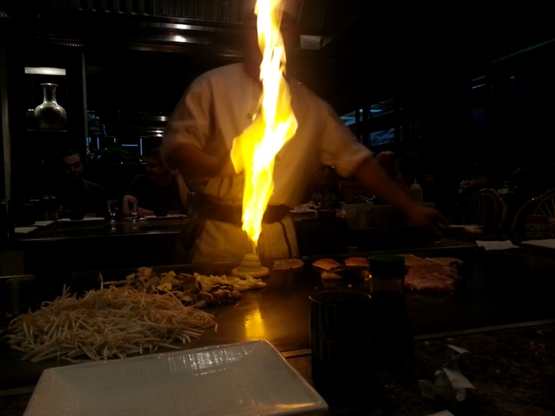 teppanyaki onion flame