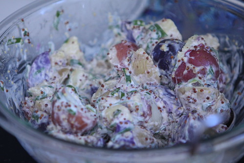 Creamy Mustard Potato Salad with Scallion