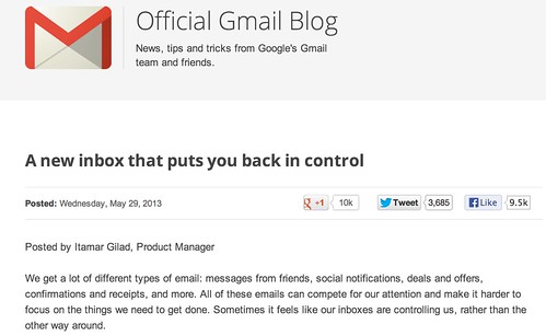 Official Gmail Blog: A new inbox that puts you back in control