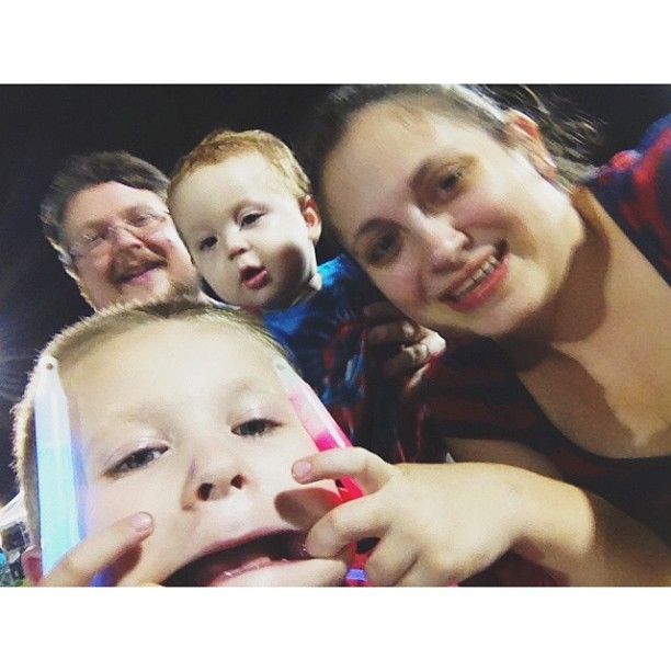 Me and @explorerziem with the littles last night seeing fireworks. So much fun! #pictapgo_app #latergram #july4th