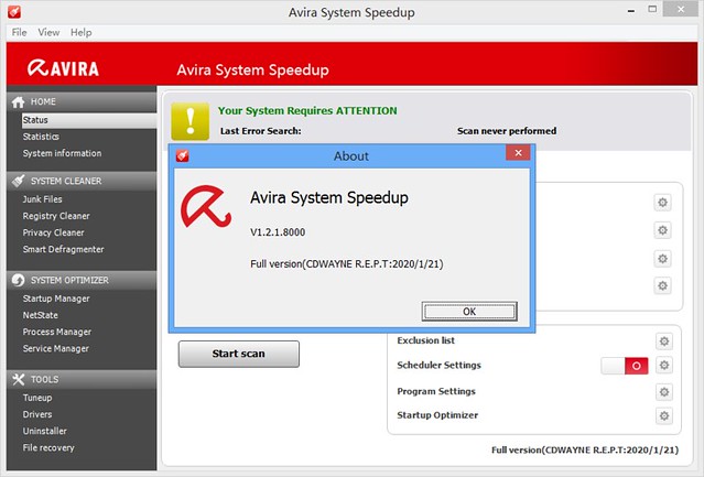 Avira System Speedup v1.2.1.8000
