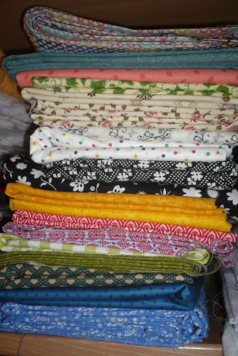 assorted backing fabrics