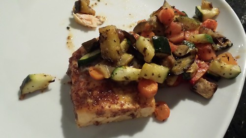 Vis en groentjes in de oven