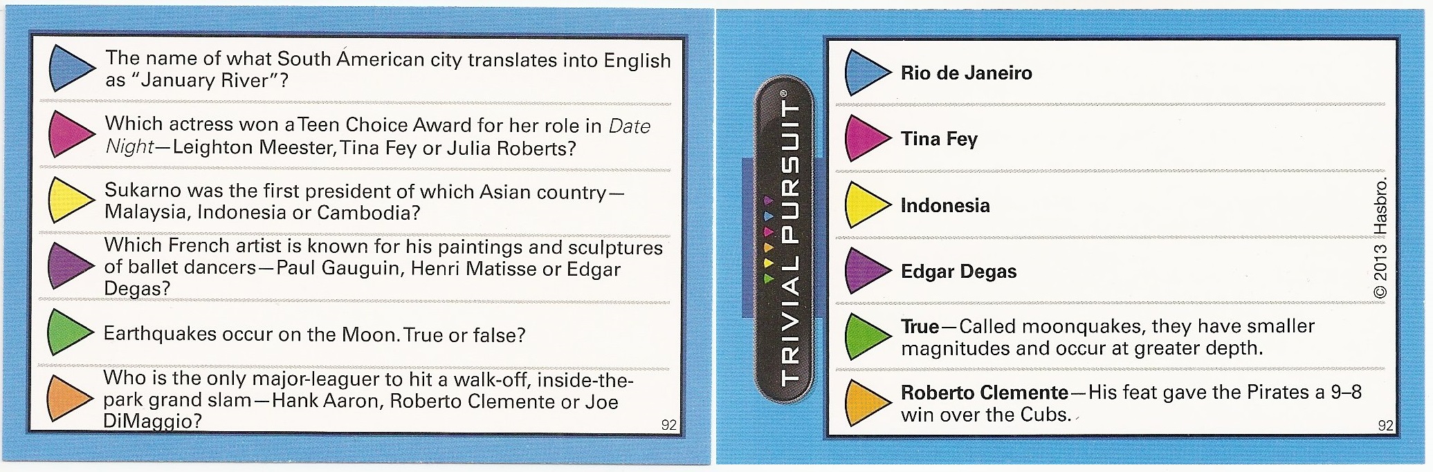 qty 100 random question cards Forte volume 1 edition Trivial Pursuit