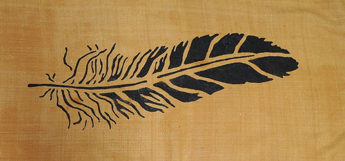 007 - Stenciled Feather