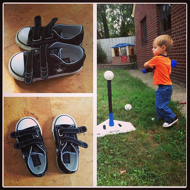 The dude is now rocking chucks. His coolness is complete.  #chucks #thedude