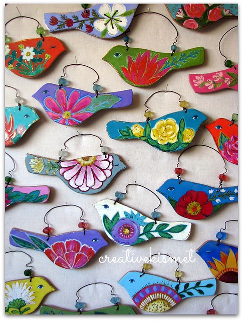 bird ornaments by Regina Lord
