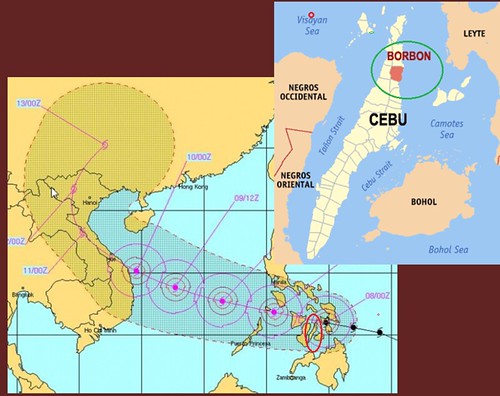Borbon Cebu map