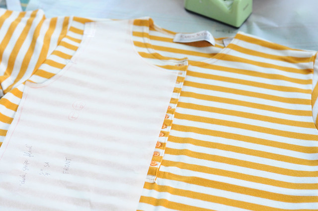 making an upcycled tee