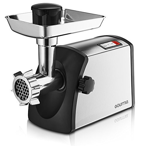 Gourmia GMG7500 Prime Plus Stainless Steel Electric Meat Grinder Different Grinding Plates, Sausage Funnels And Kibbeh Attachment Recipe Book Included 800 Watts ETL Approved 2200 Watts Max. – 110V Review