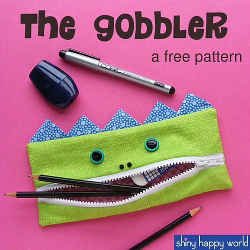 Gobbler - free pencil case pattern
