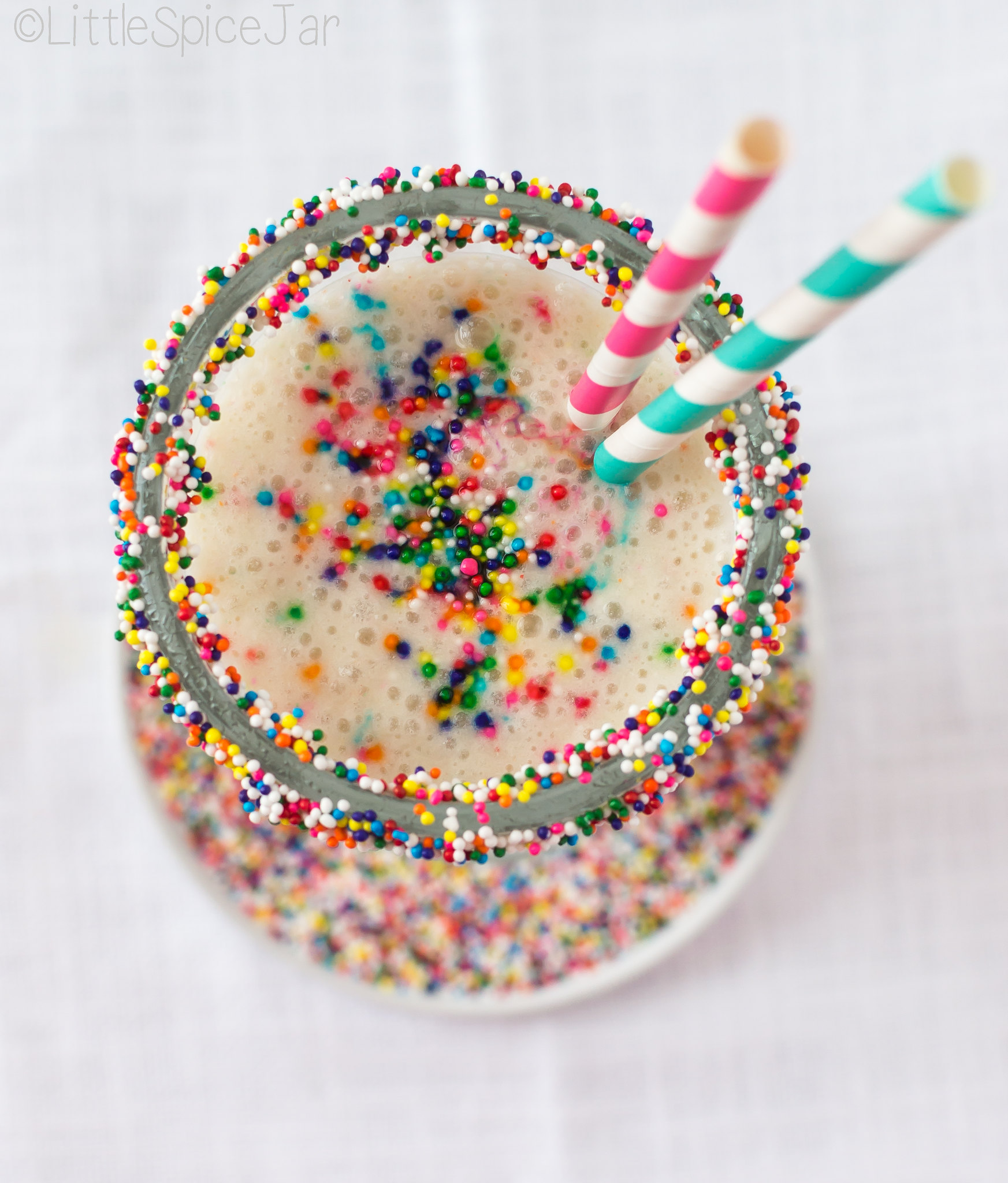 Sprinkles on Funfetti Cake Batter Milkshake