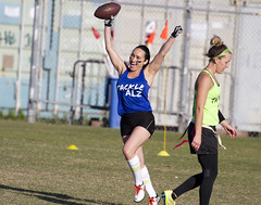 Blondes versus Brunettes charity flag football game - 2017