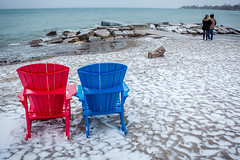Hoping it is the last storm of winter - Kew Beach, Lake Ontario