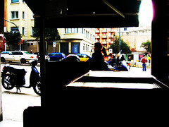 Images through the window of a bar...(winter 2008)