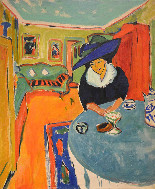 Dodo at the Table (Interior with Dodo), 1909, Ernst Ludwig Kirchner