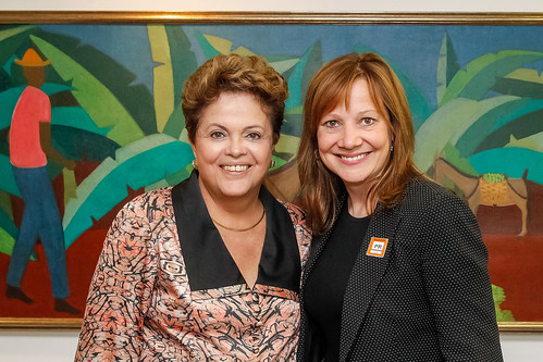 Dilma Roussef y Mary Barra