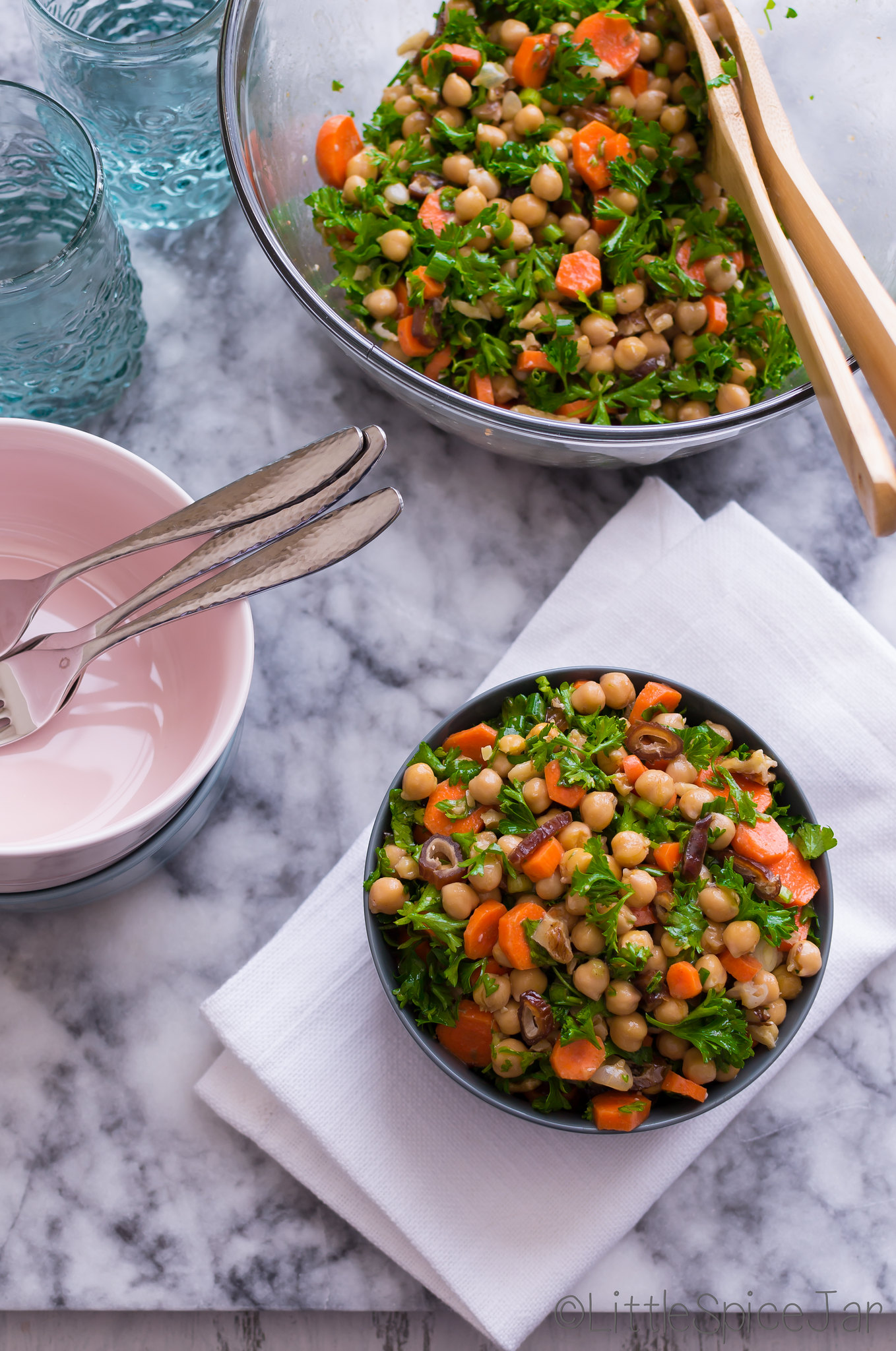 Moroccan Carrot Chickpea Salad