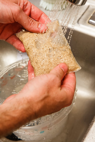 rinse seachem perigean bag in tap water