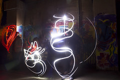 light painting at photography class