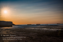 Arromanches ( 'Gold' ) D-Day Beach In Normandy At Sunset  