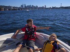 Boating on Lake Washington, Sep 2014