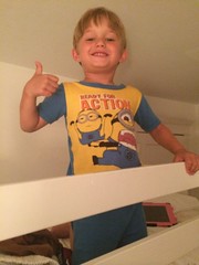 Leighton's first night in a bunk bed by Guzilla