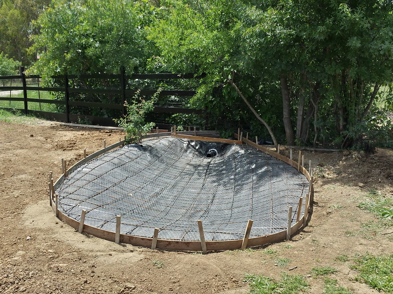 Concrete Turtle Pond Ready To Pour In Vacaville