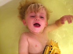 Playing Merman in Weird Yellow-Dyed Bath Water by Guzilla