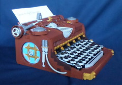 LEGO steampunk typewriter