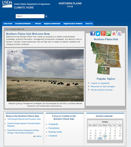 The new Climate Hubs Northern Plains website provides producers with science-based information.