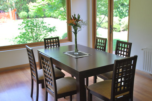 Rental Dining Table Wood with 6 Chairs